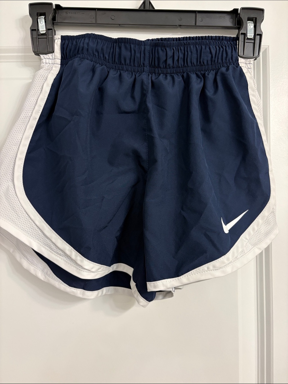 Nike Women's Navy and White Athletic Shorts